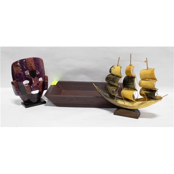 ESTATE GENUINE ABALONE INLAY FACE MASK +