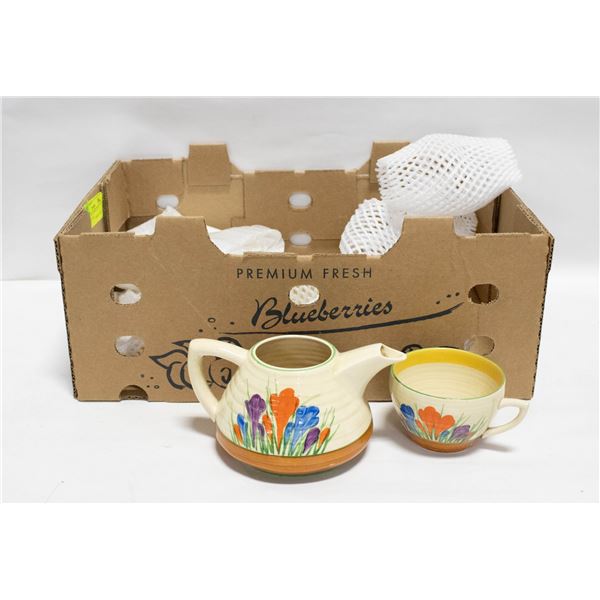 COLLECTIBLE CLARICE CLIFF CROCUS TEA SET