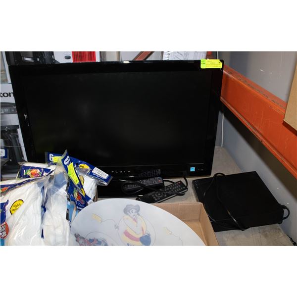 FLUID 26" TV AND DVD PLAYER -BOTH REMOTES INCLUDED