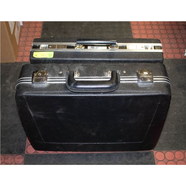 PAIR OF HARD SHELL BRIEF CASES TOGETHER 1 WITH