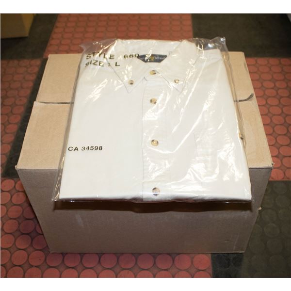 NEW MEN'S SHIRTS CASE OF 9 NATURAL SIZE L