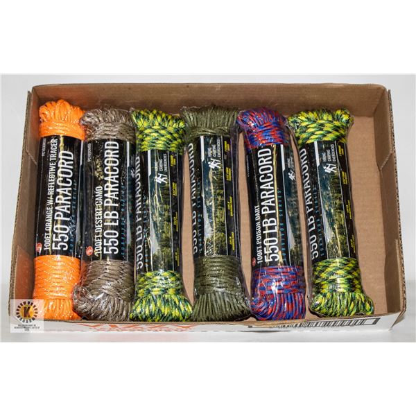 SEALED (7) PARACORD 550 SURVIVOR