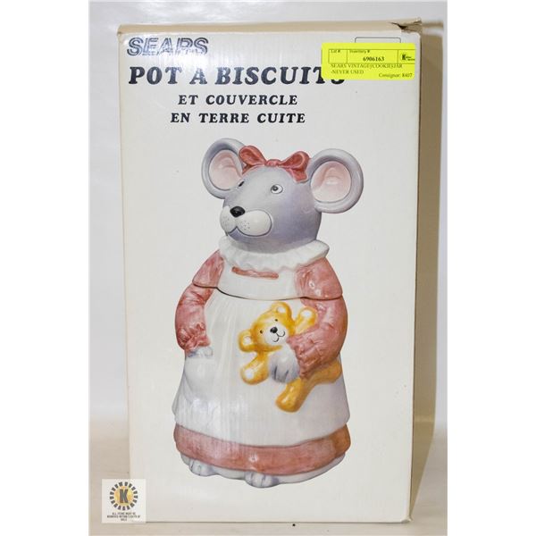SEARS VINTAGE COOKIE JAR -NEVER USED