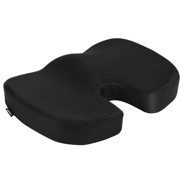 NEW AMAZON BASICS BLACK SEAT CUSHION