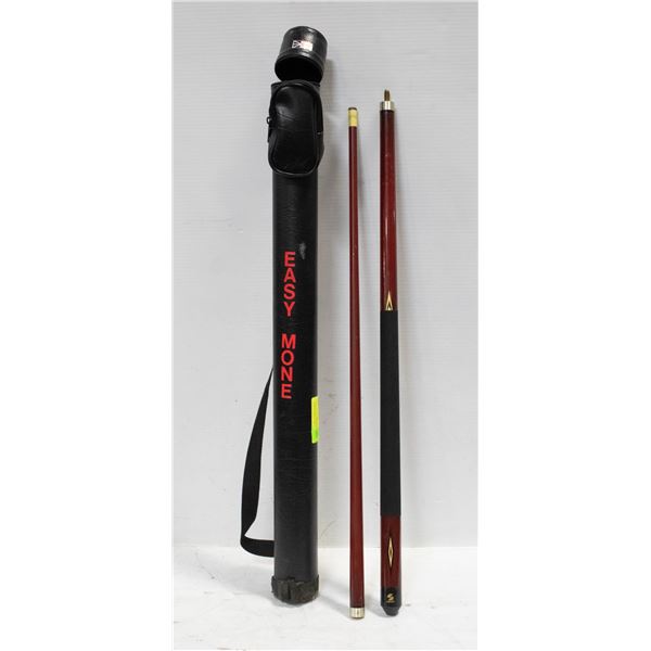SPORTCRAFT "EASY MONE" POOL CUE IN HARD CASE
