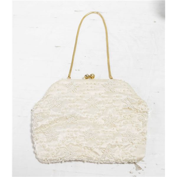 VINTAGE BEADED PURSE - MISSING SOME BEADS