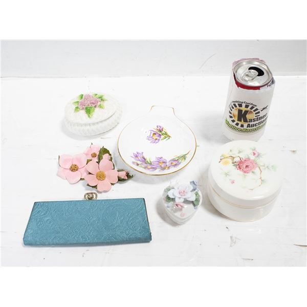 BONE CHINA TRINKET DISHES + 3 GENUINE