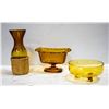 Image 1 : AMBER GLASS 3 PIECE DISHWARE SET