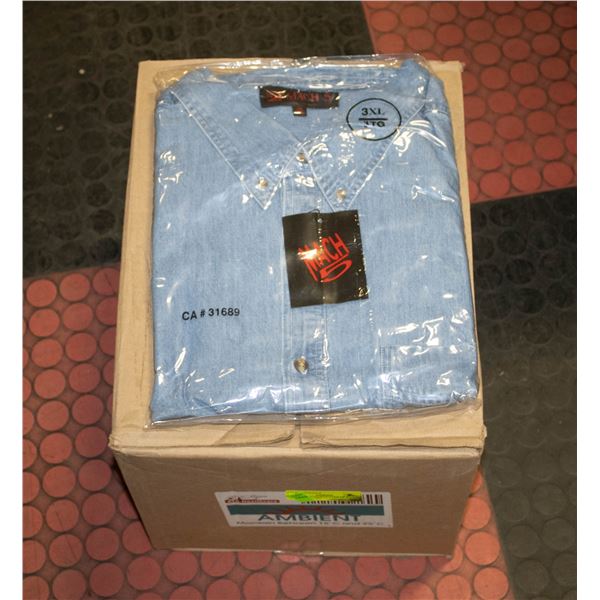 NEW MEN'S SHIRTS CASE OF 9 DENIM SIZE 3XL
