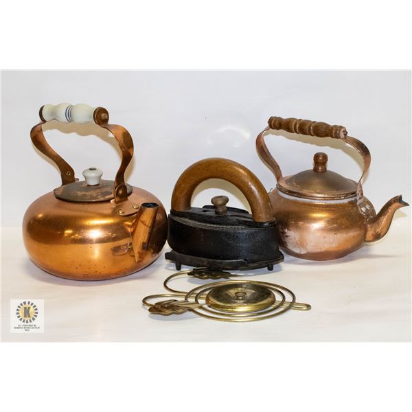 LOT OF COFFEE, TEA POTS AND MORE