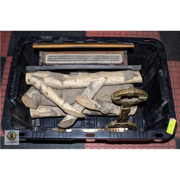 REAL WOOD DECOR FIREPLACE IN BLACK HEAVY DUTY TOTE