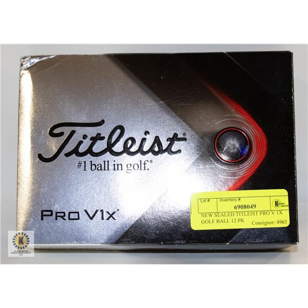 NEW SEALED TITLEIST PRO V 1X GOLF BALL 12 PK