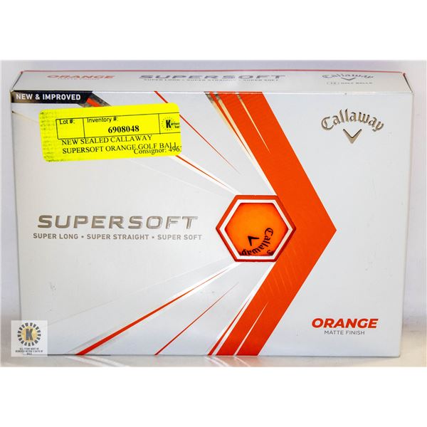 NEW SEALED CALLAWAY SUPERSOFT ORANGE GOLF BALL