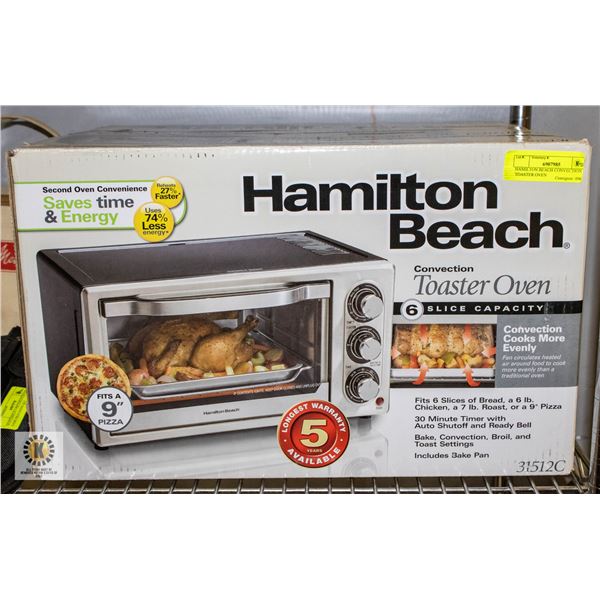 HAMILTON BEACH CONVECTION TOASTER OVEN