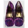 Image 1 : SIZE 9 QUPID PURPLE GLITTER HIGH HEEL SHOES