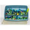 Image 1 : VINTAGE MARBLES & BLUE GLASS ALL TOGETHER-ESTATE