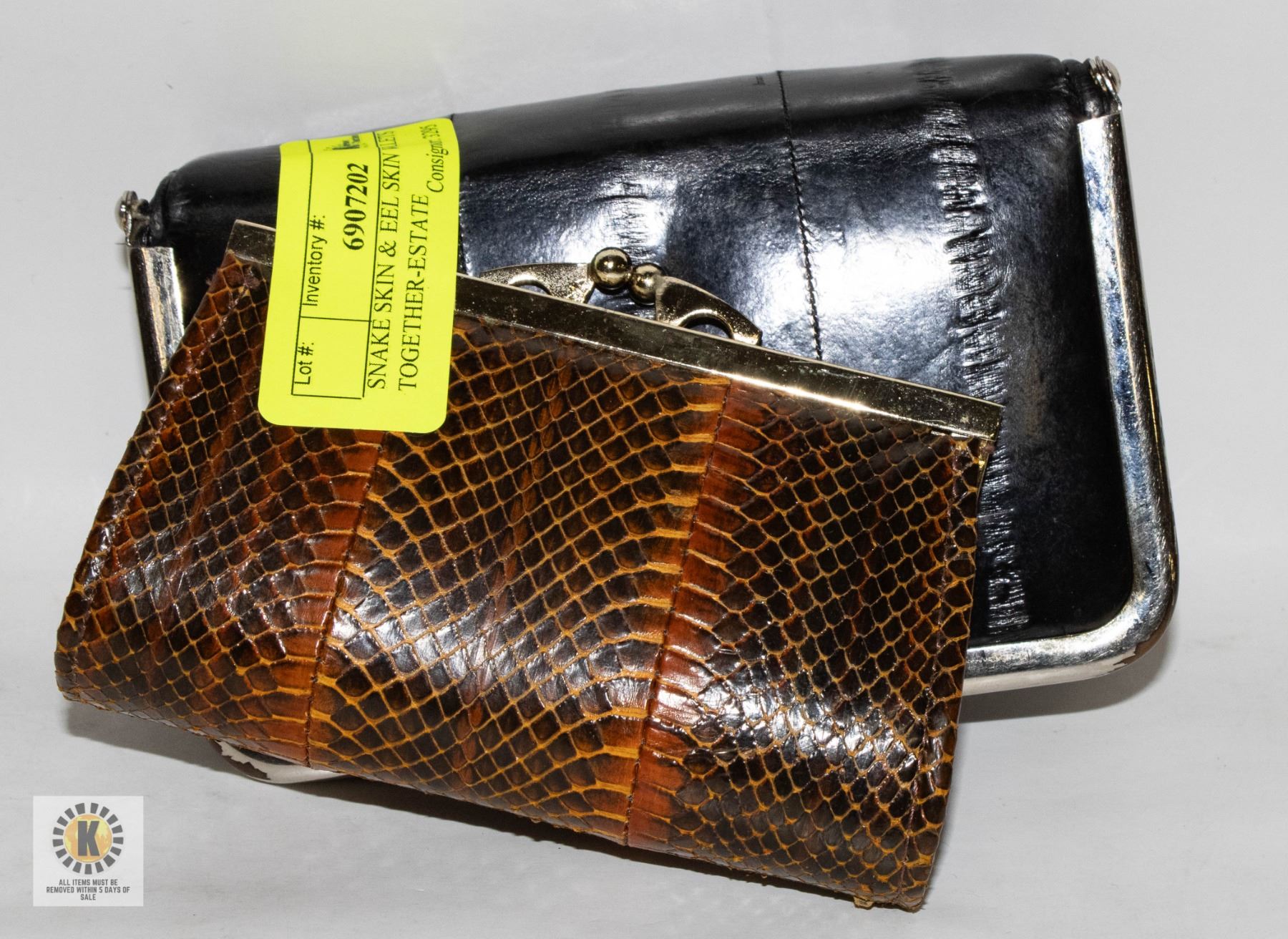 SNAKE SKIN & EEL SKIN WALLETS TOGETHER-ESTATE