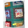 Image 1 : DOUBLE PATCHWORK QUILT HANDMADE-ESTATE