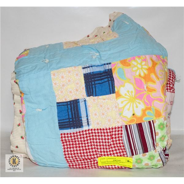BABY PATCHWORK QUILT HANDMADE-ESTATE