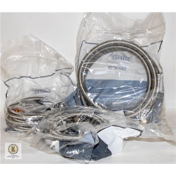 3 6FT STAINLESS STEEL APPLIANCE HOSES