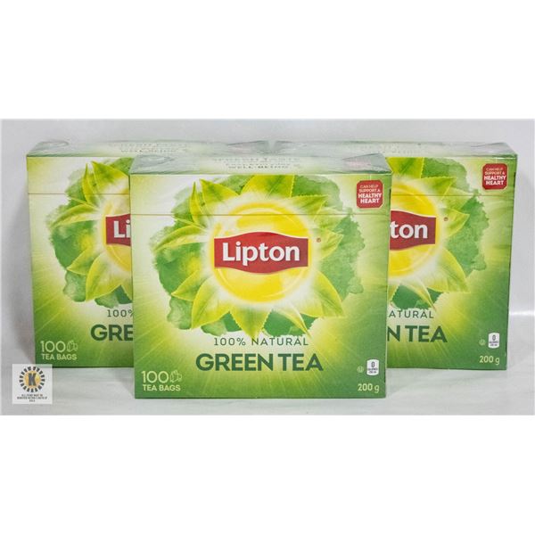 3 BOXES OF LIPTON GREEN TEA BB 3/2025