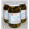 Image 1 : 3 1L JARS PRESIDENTS CHOICE SWEET PICKLES BB 11/24