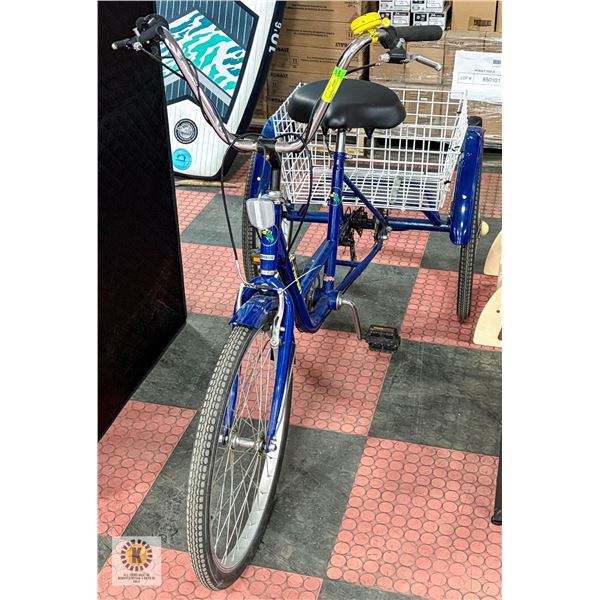 TRI-RIDER TRICYCLE WITH BASKET & BELL