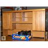 Image 1 : SOLID WOOD LOCKING DESK WITH 2 SIDE CABINETS + KEY