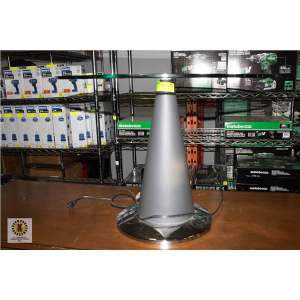 GREY SAFETY CONE STYLE LAMP