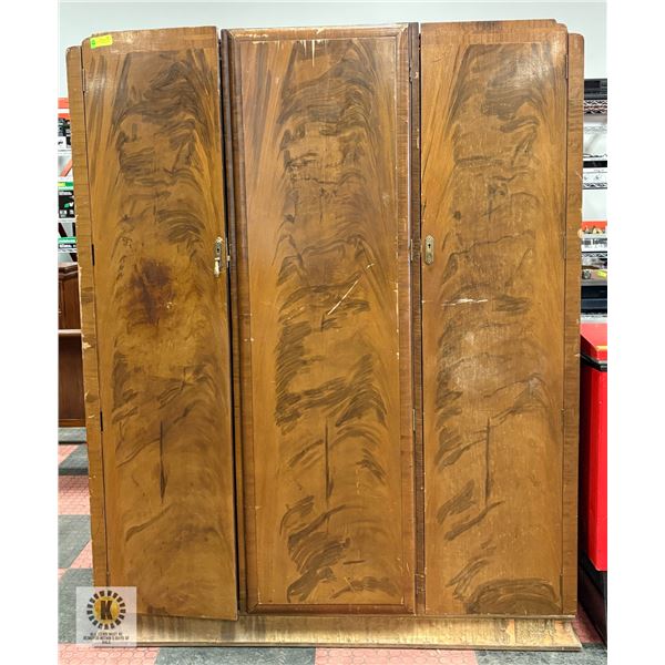 3-PIECE VINTAGE WARDROBE HAS DAMAGE "TLC NEEDED "