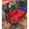 Image 1 : SMALL CANVAS RED FOLD UP WAGON NEEDS CLEANING