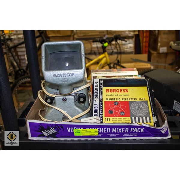 VINTAGE MOVISCOP VIEWFINDER & 8MM REELS