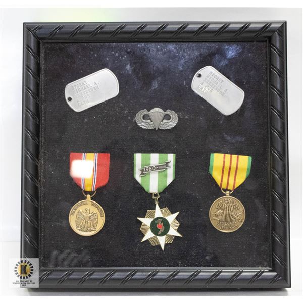 VIETNAM MEDIALS IN SHADOW BOX