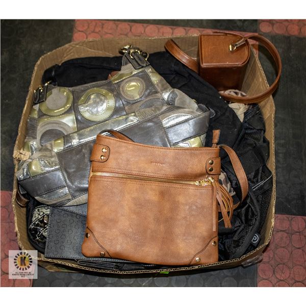 TRAY OF ASSORTED PURSES/BAGS