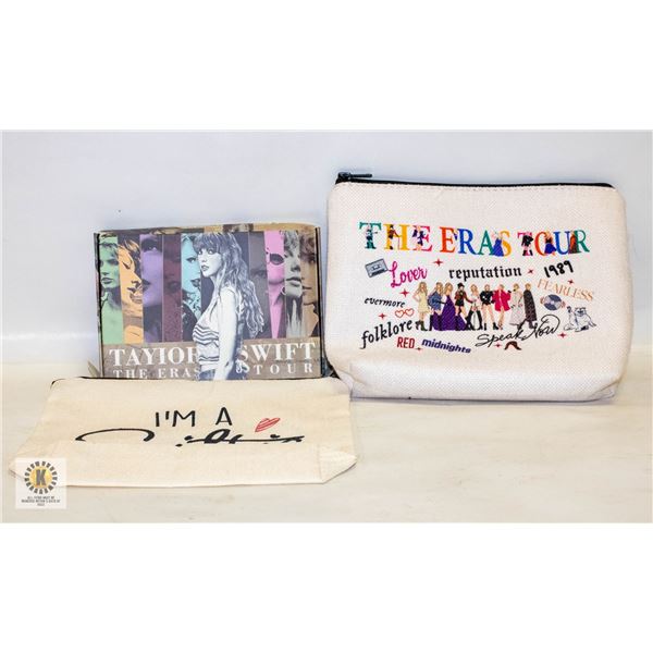TAYLOR SWIFT LOT OF CARDS AND COSMETIC BAG