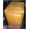 Image 1 : SOLID WOOD 2 DRAWER FILING CABINET WITH KEY