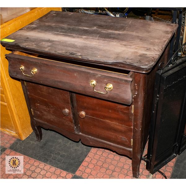 VINTAGE SIDE TABLE H-28" W-19" L-30"