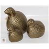 Image 1 : 3 BRASS QUAILS