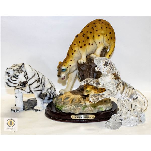 COLLECTION OF BIG WILD CAT FIGURES