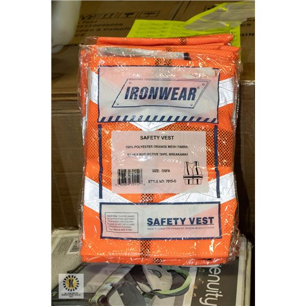 BUNDLE OF 10 BRAND NEW HI-VIZ SAFETY VESTS