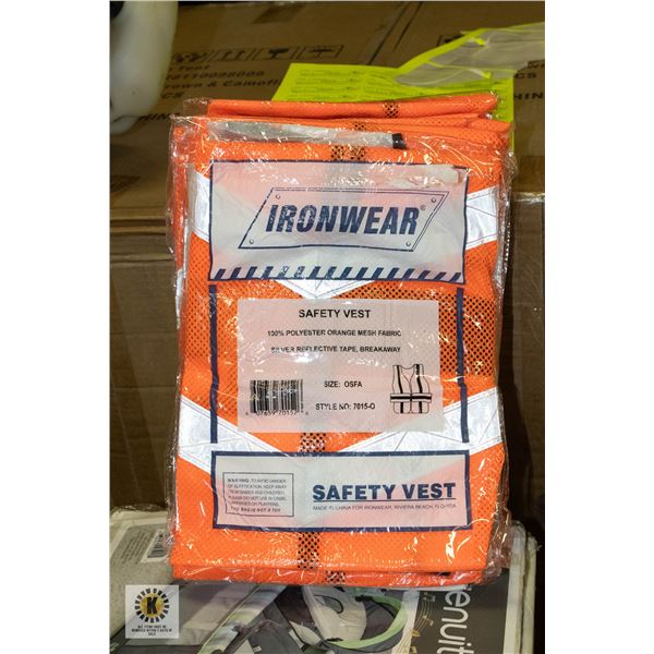 BUNDLE OF 10 BRAND NEW HI-VIZ SAFETY VESTS