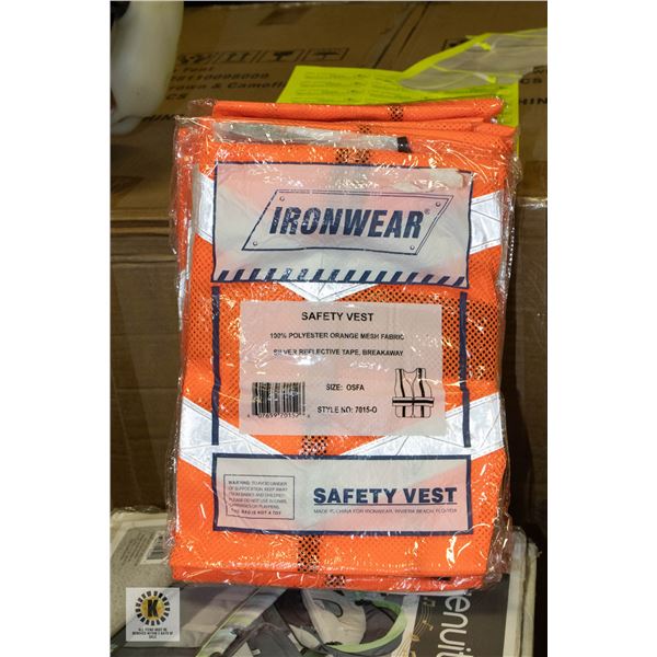 BUNDLE OF 10 BRAND NEW HI-VIZ SAFETY VESTS