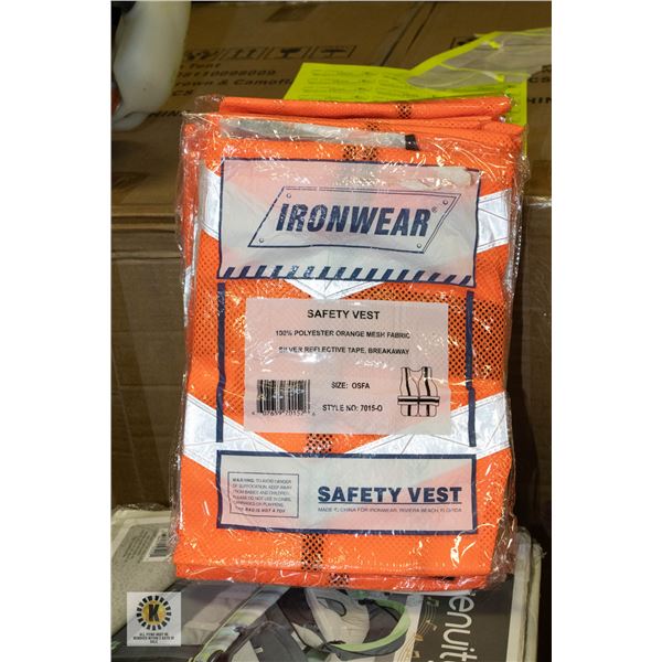 BUNDLE OF 10 BRAND NEW HI-VIZ SAFETY VESTS