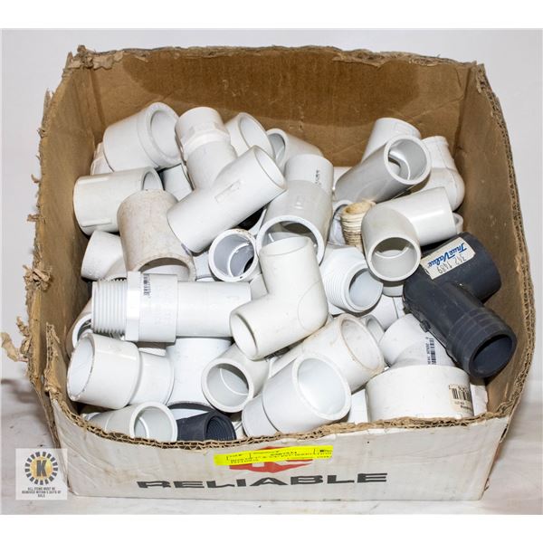 BOX OF 1" & 3/4" PVC IRRIGATION FITTINGS