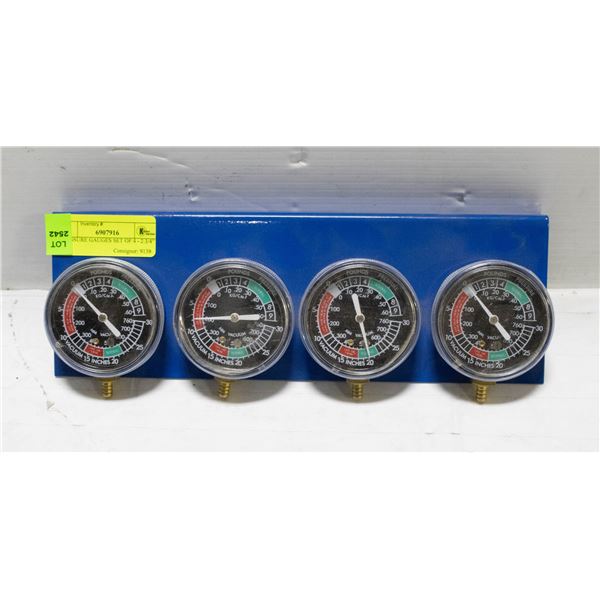 PRESSURE GAUGES SET OF 4 - 2 3/4"