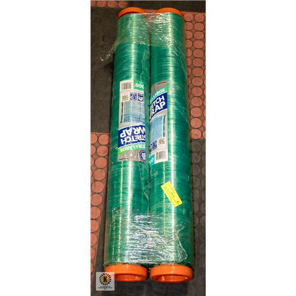 2 ROLLS EXTRA LARGE STRETCH WRAP 30 INCH X 1000FT
