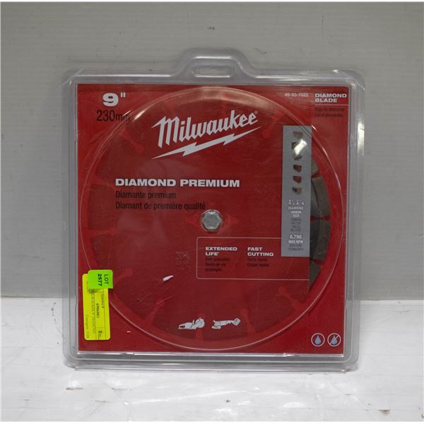NEW MILWAUKEE 9" DIAMOND BLADE