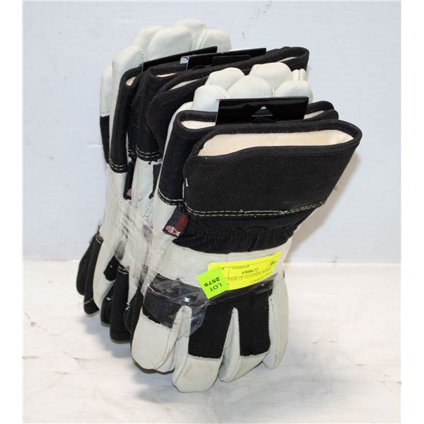 6 NEW PAIR OF LEATHER WORK GLOVES