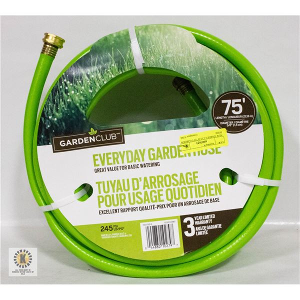NEW GARDEN CLUB 75FT GARDEN HOSE