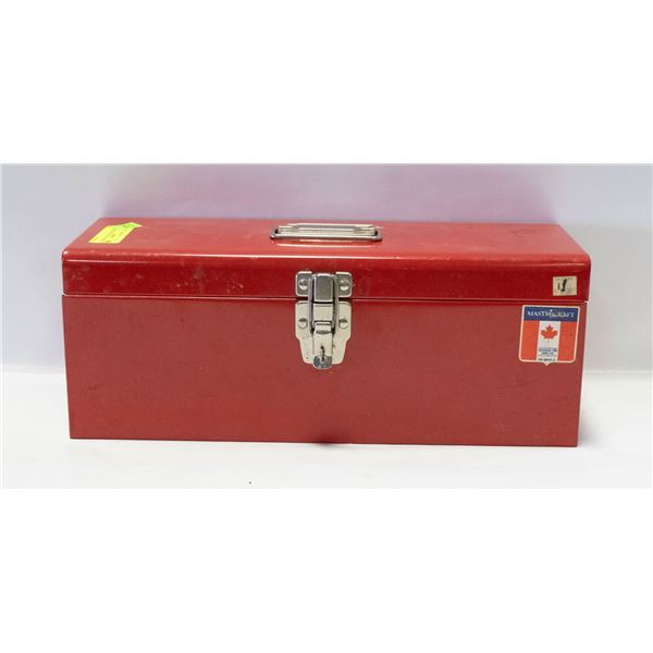 RED TOOL BOX WITH CONTENTS